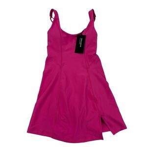 NWT YPB Abercrombie Pink SculptLUX Active Mini Dress Built In Shorts Stretch XXS